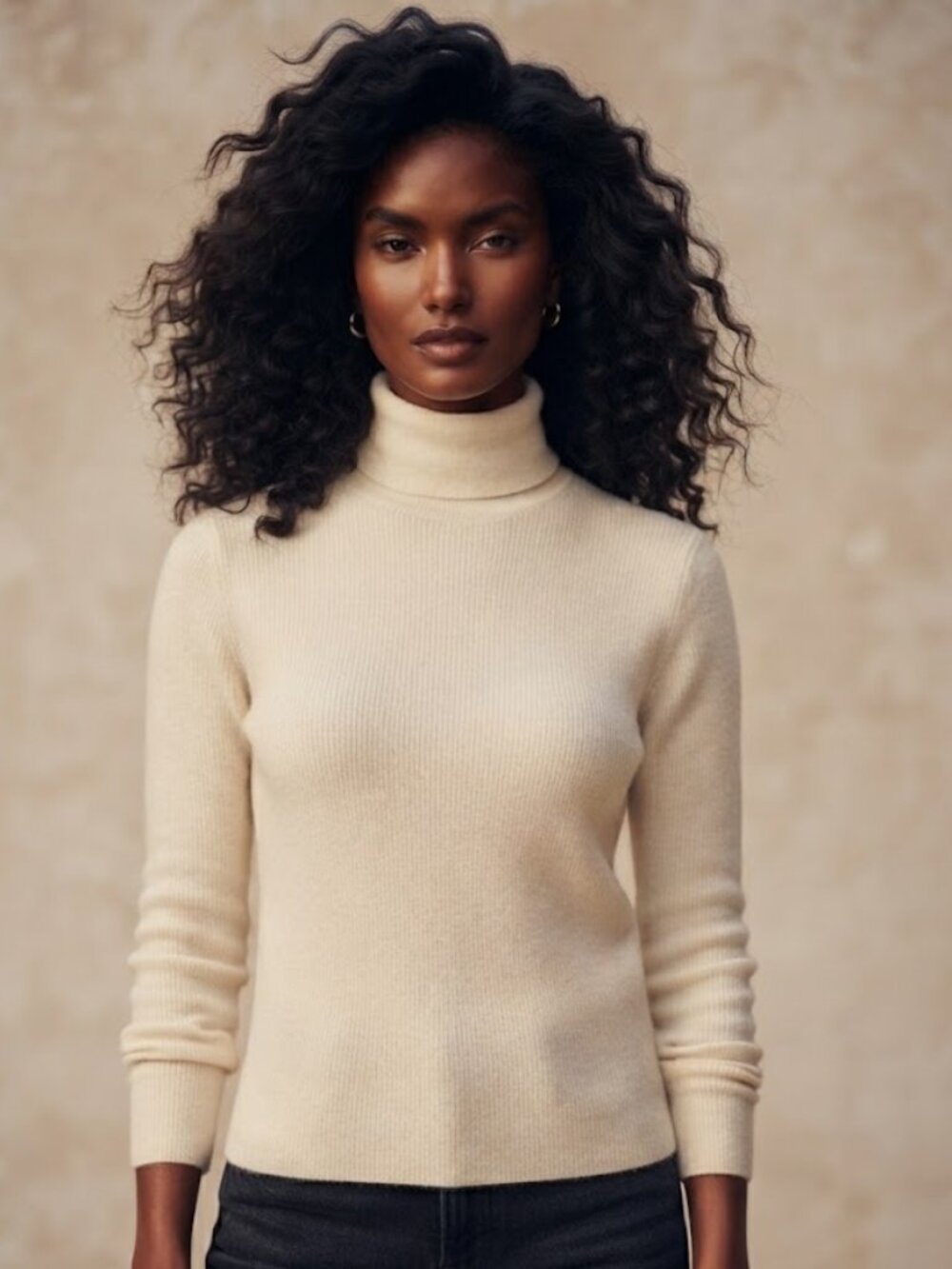 Shelby Vintage Cream Turtleneck Sweater Size M Made in Canada Cozy Fall Classic